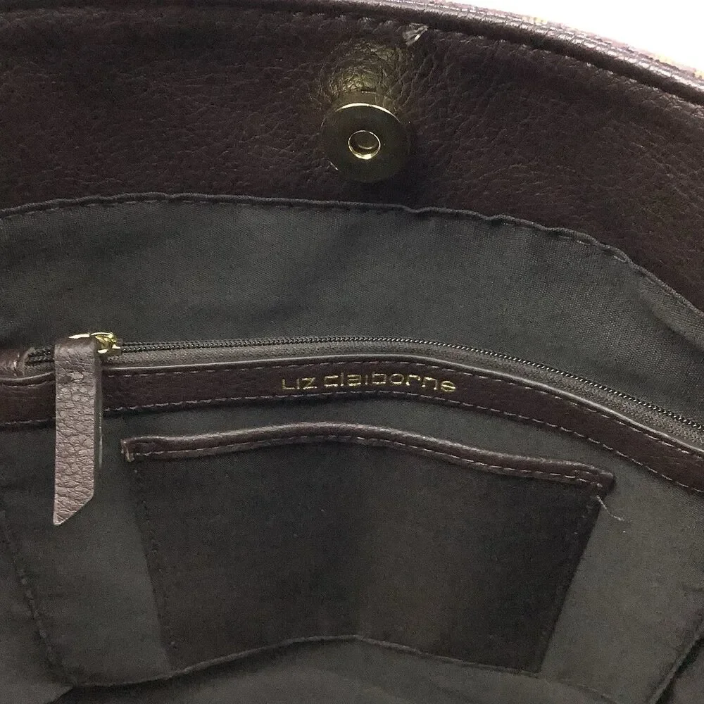 Liz Claiborne Medium Hobo Shoulder Bag Purse Brown Tan Casual Career Classic